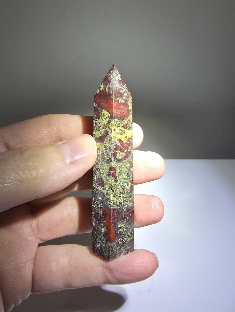 Dragon Blood Jasper Crystal Tower #E